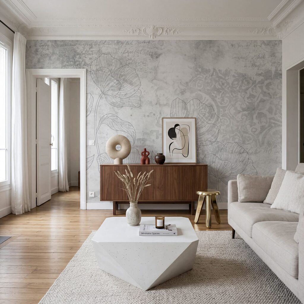 Kvetinové línie a ornamenty — interiér 4