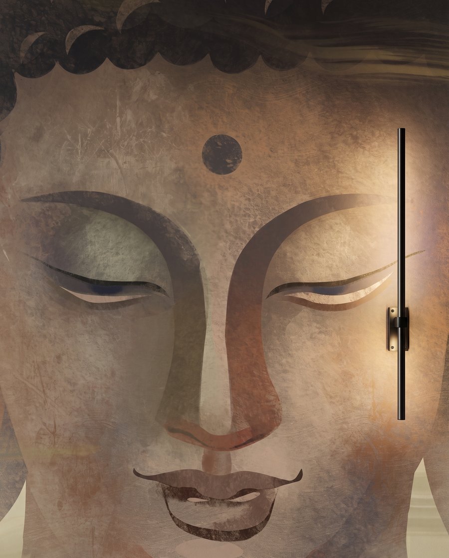 Budha medzi zlatými prúdmi — detail