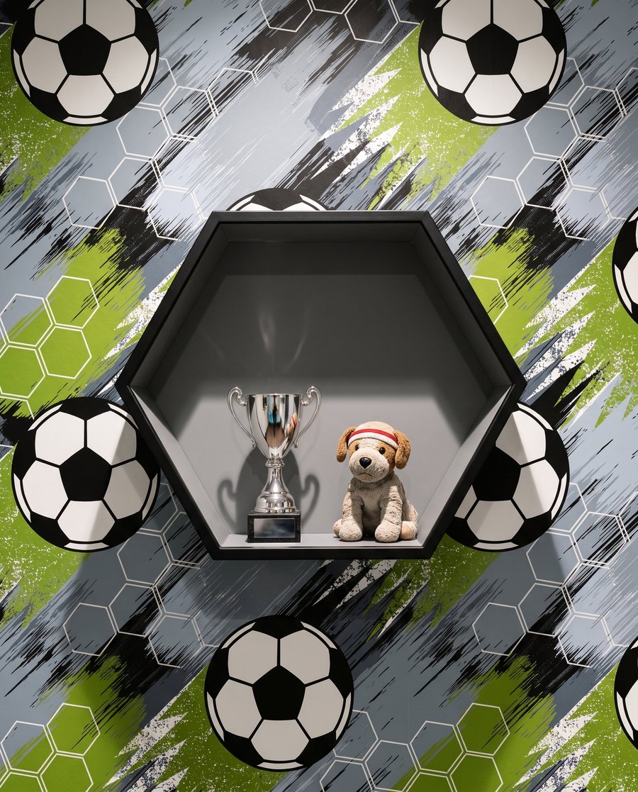 Futbaly medzi ťahmi farby — detail