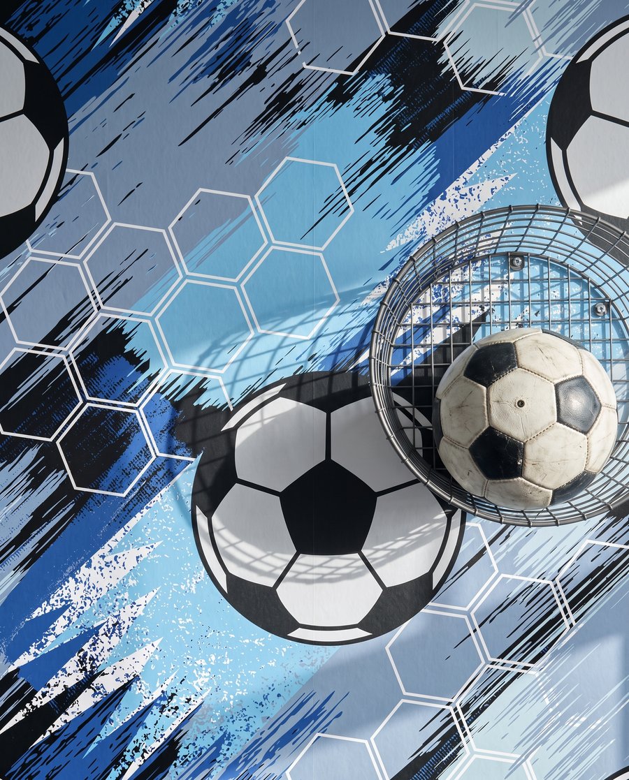 Futbaly medzi ťahmi farby — detail