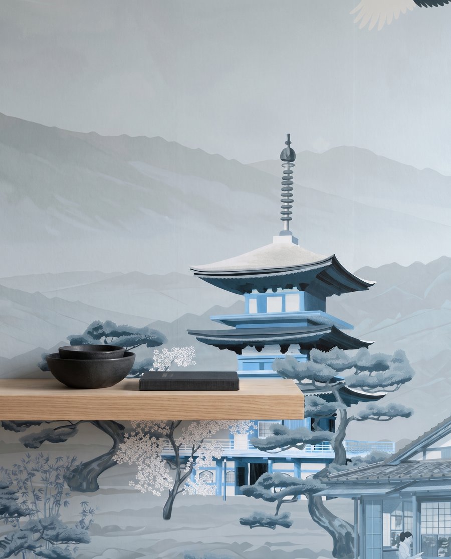 Pagoda pred horou — detail