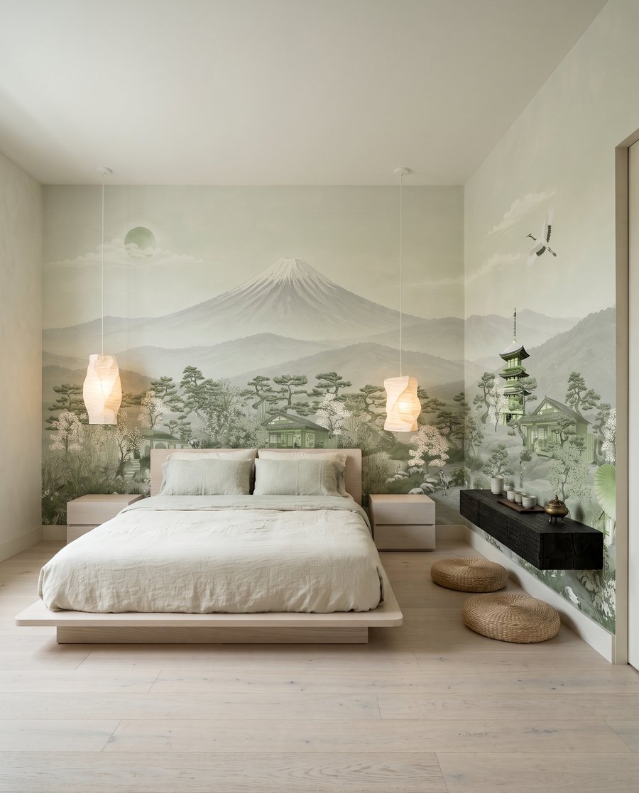 Pagoda pred horou v interiéri