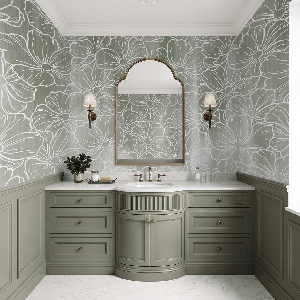 Husté biele obrysy — interiér 4