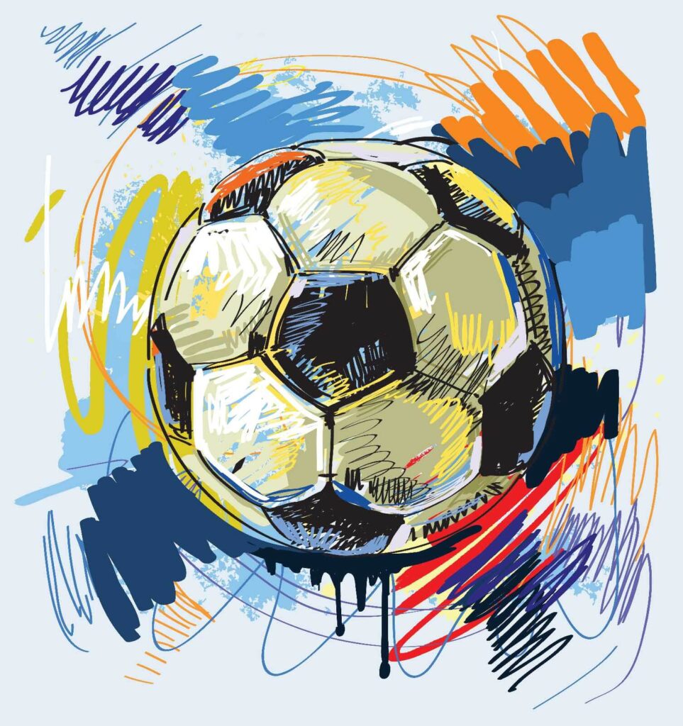 Futbal medzi škrabancami — celý dizajn