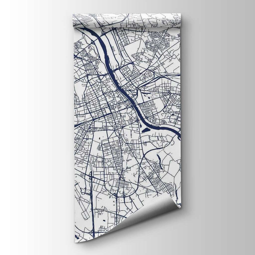 Mapa mesta jemnými líniami — pohľad na tovar