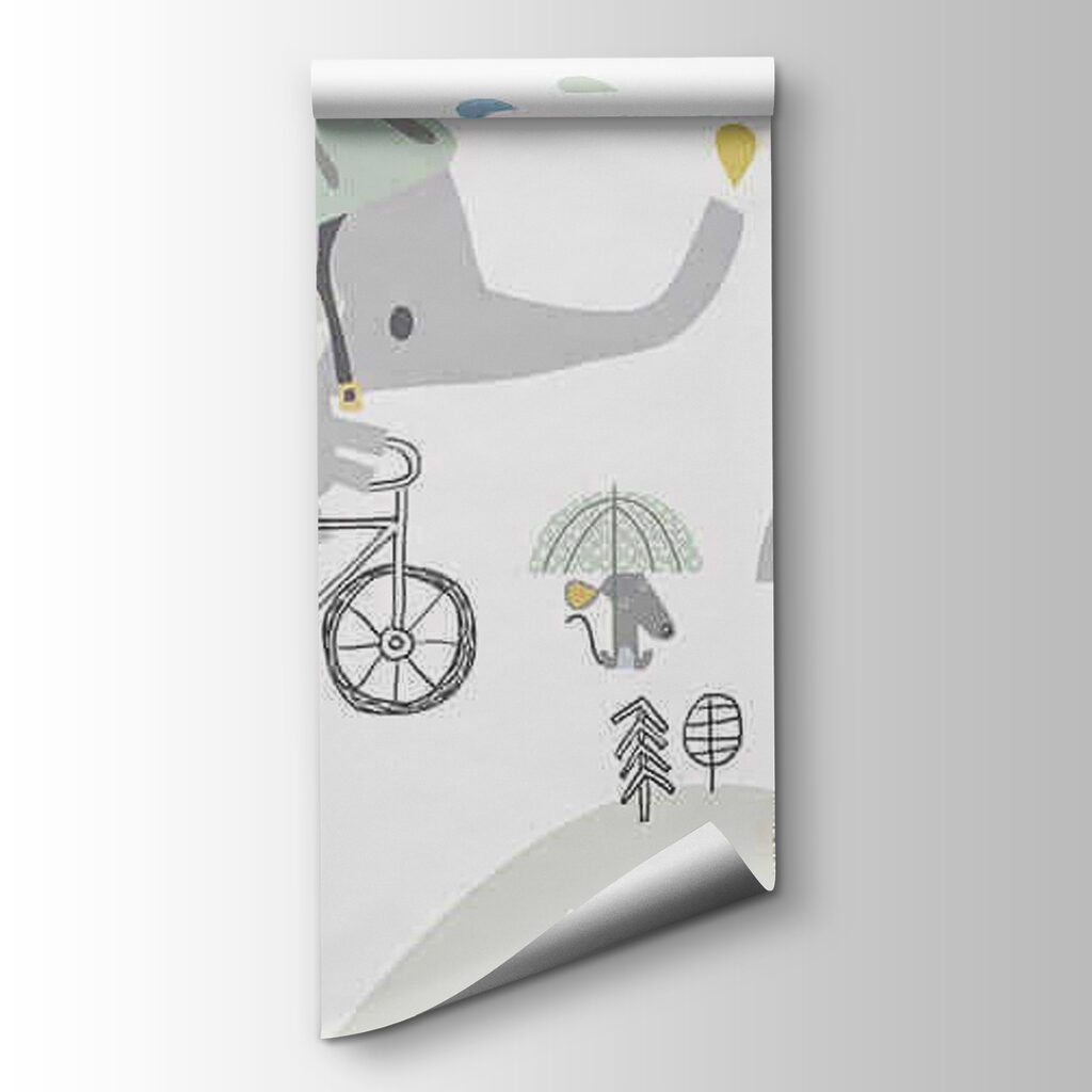 Slon na bicykli — pohľad na tovar