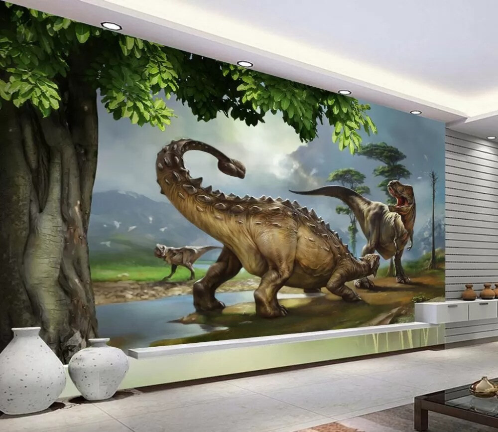 Dinosaury na brehu rieky — interiér 1
