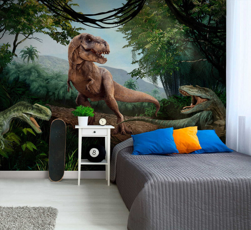 Dinosaury v tmavom lese — interiér 1