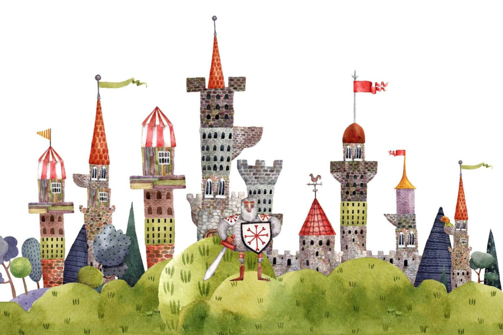 Malé hrady na kopcoch — celý dizajn