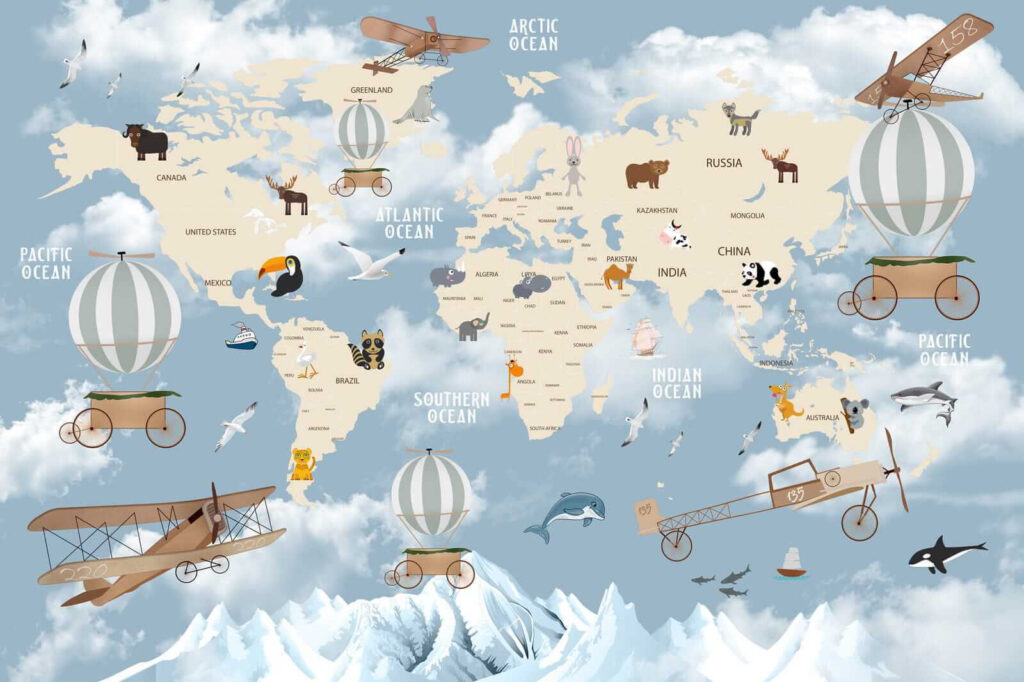 Mapa sveta medzi snami — celý dizajn