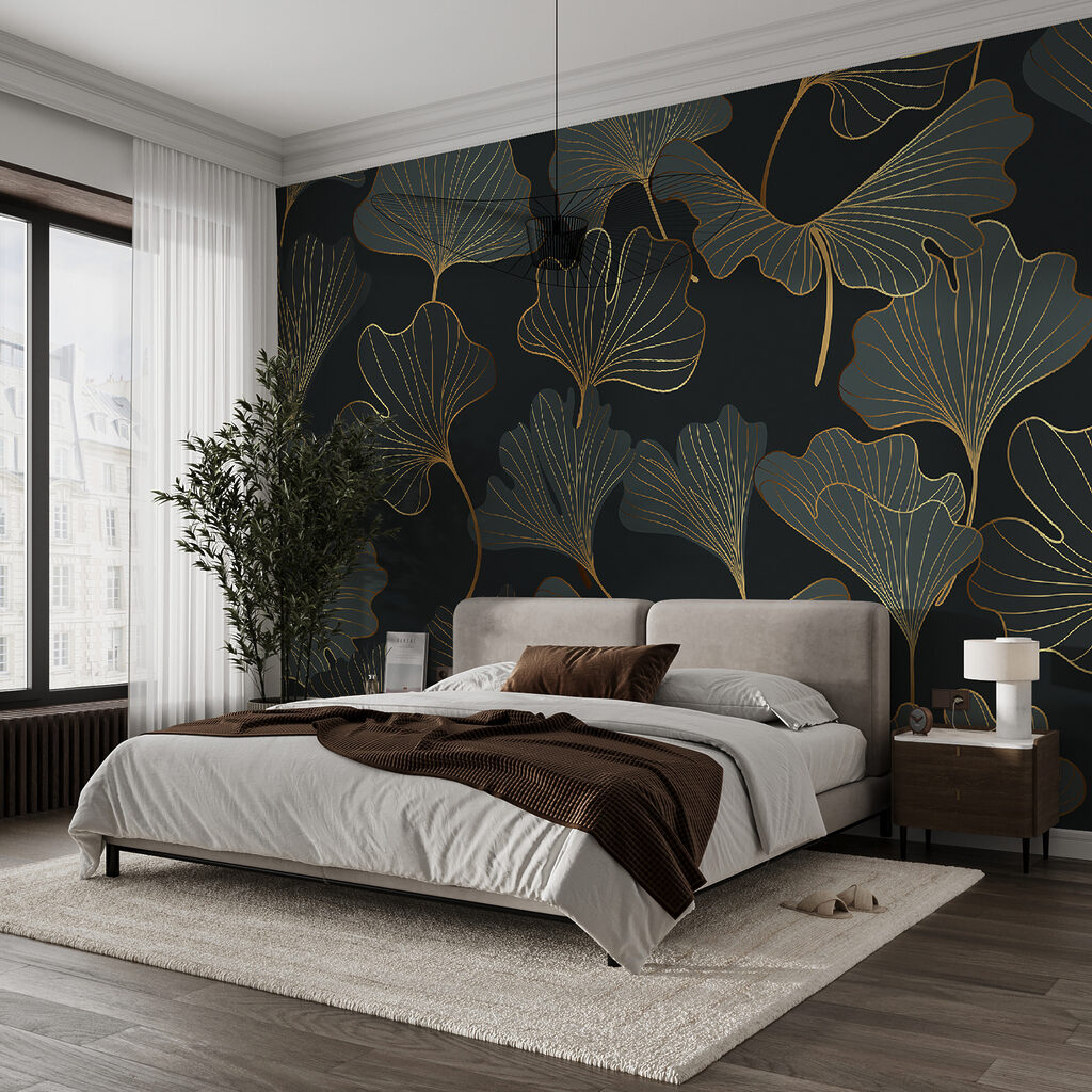 Ginkgo listy so zlatom — interiér 3
