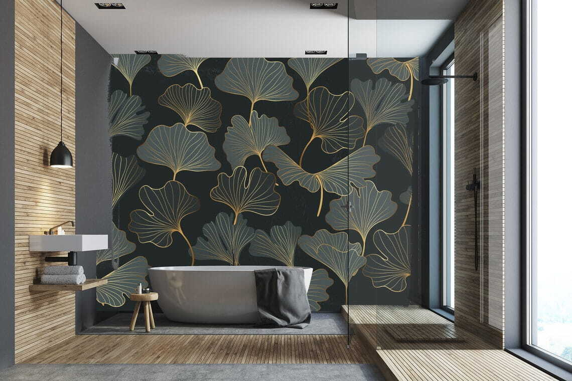 Ginkgo listy so zlatom — interiér 1