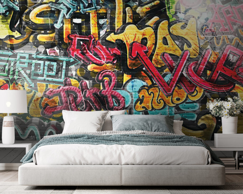 Stena plná graffiti — interiér 2