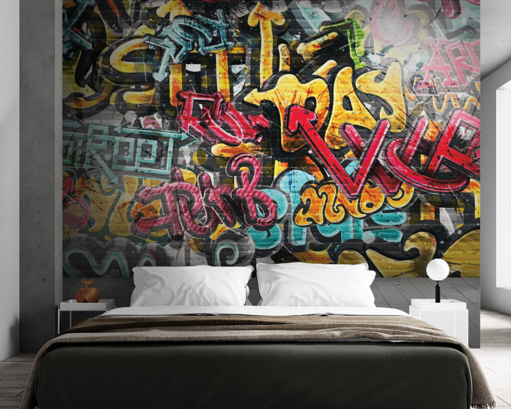 Stena plná graffiti — interiér 3
