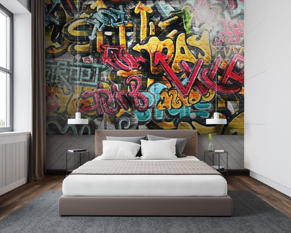 Stena plná graffiti — interiér 4