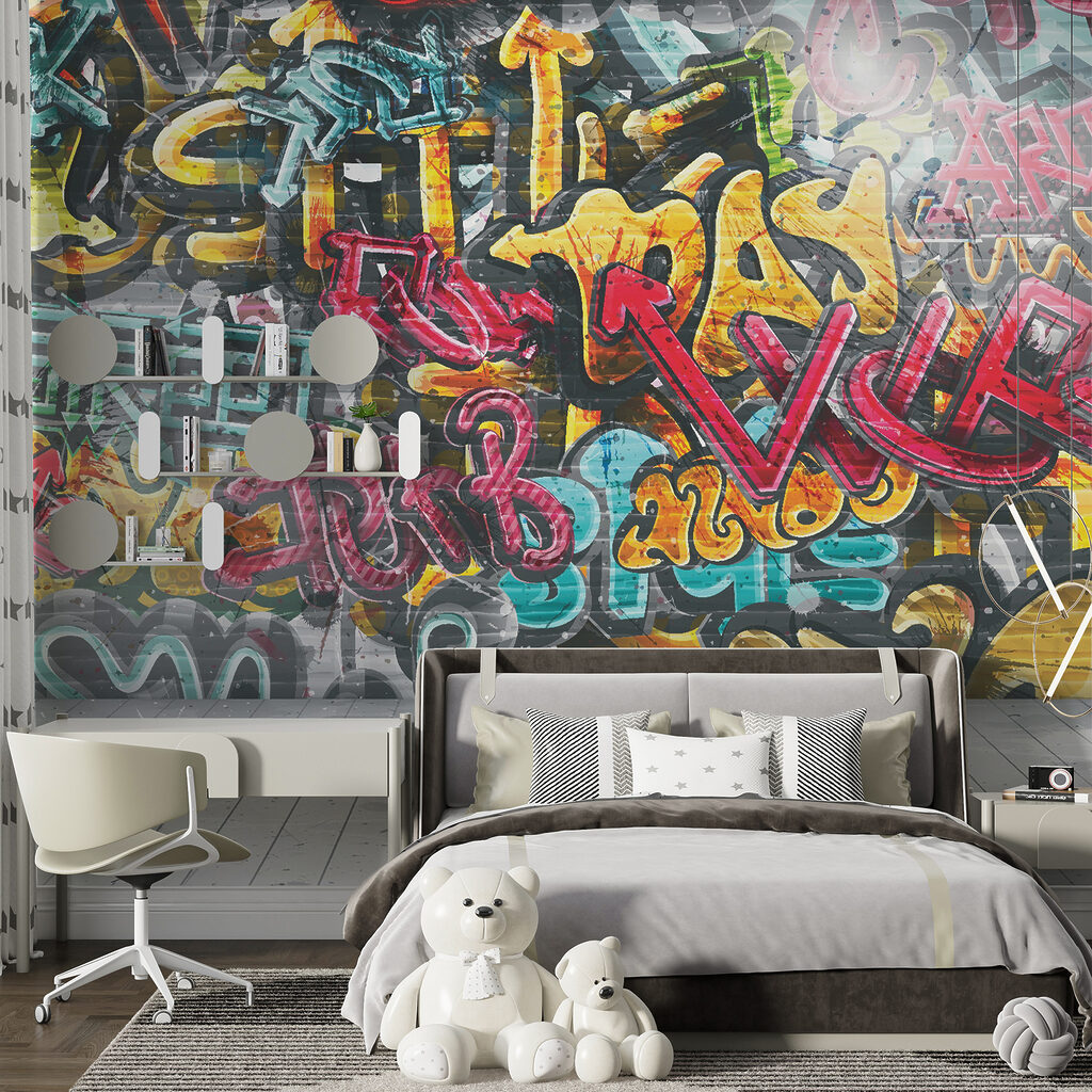 Stena plná graffiti — interiér 7
