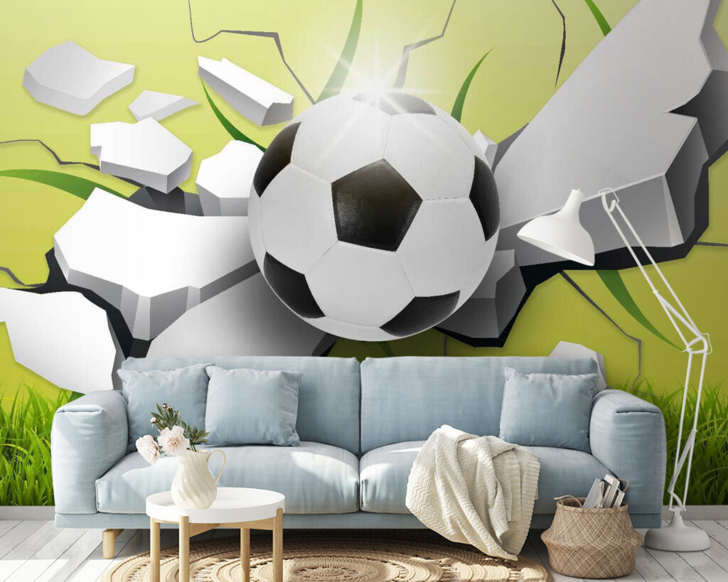 Futbalová lopta prerazí múr — interiér 2