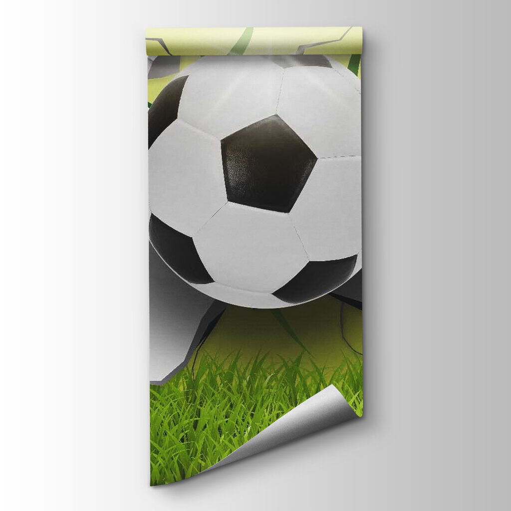 Futbalová lopta prerazí múr — pohľad na tovar