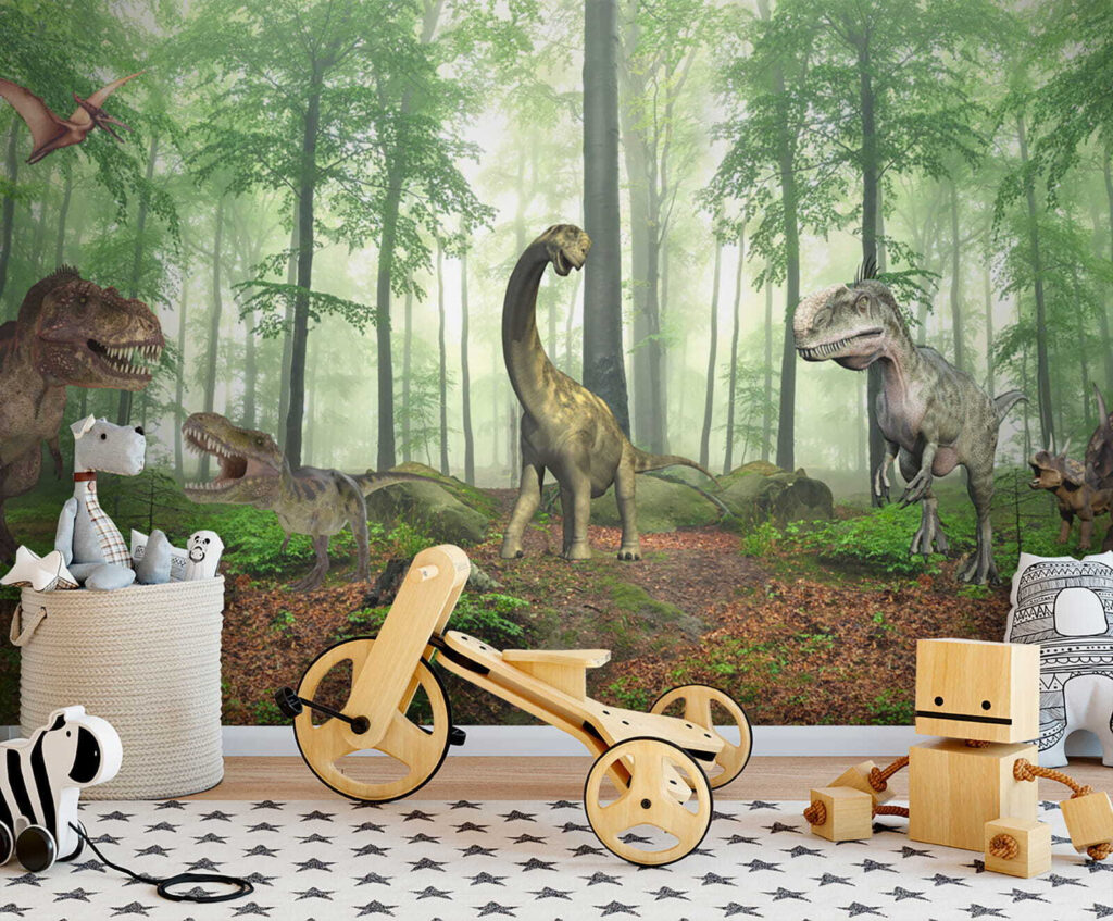 Dinosaury v slnečnom lese — interiér 6