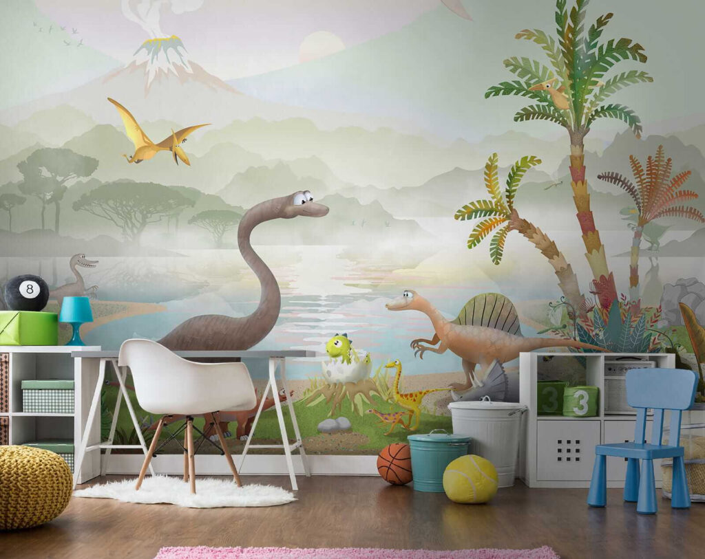 Dinosaury pri tropickom jazere — interiér 3