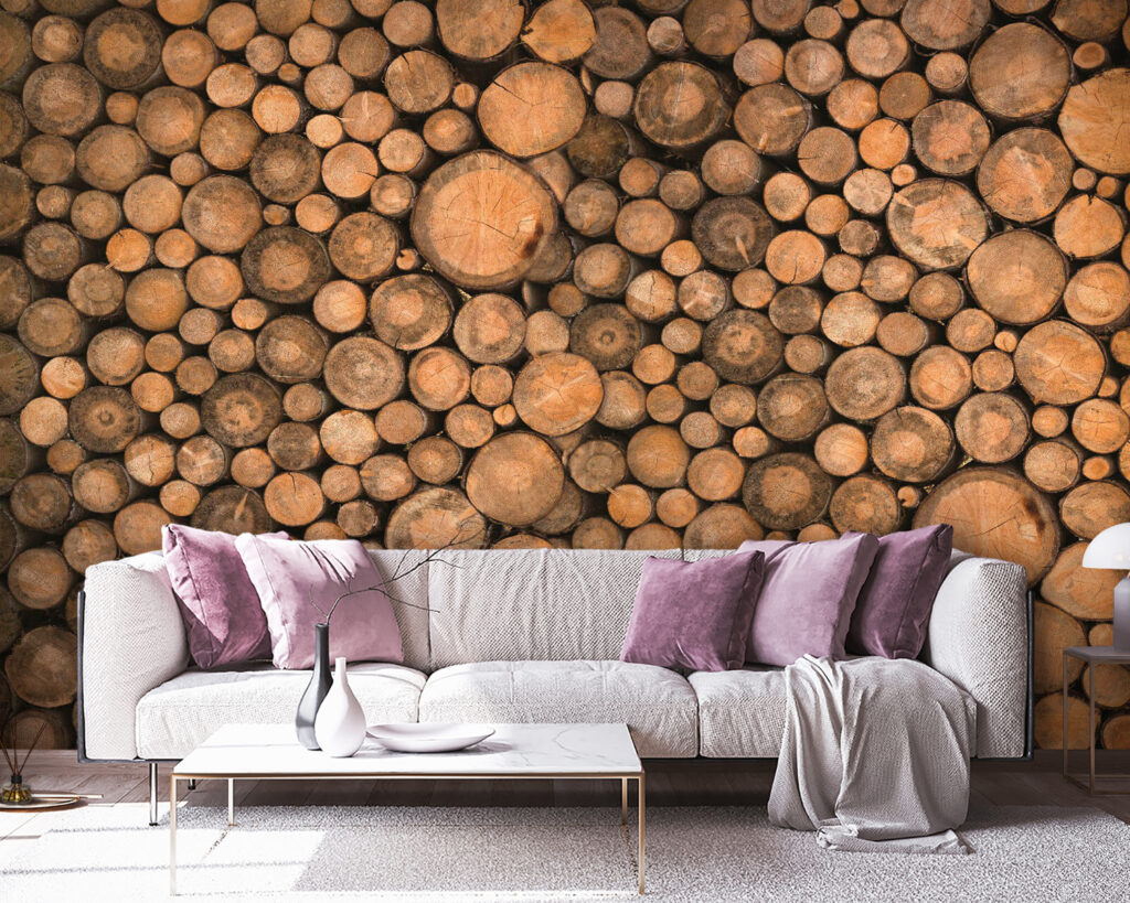 Okrúhle drevené kotúče — interiér 5