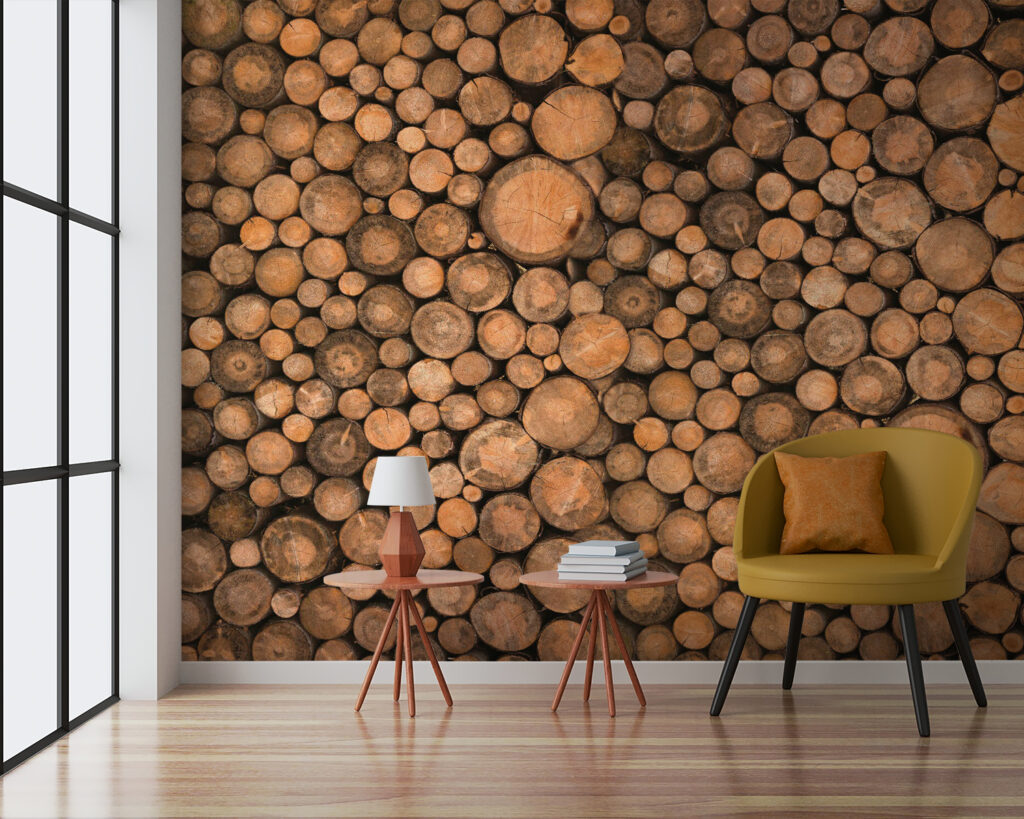 Okrúhle drevené kotúče — interiér 4