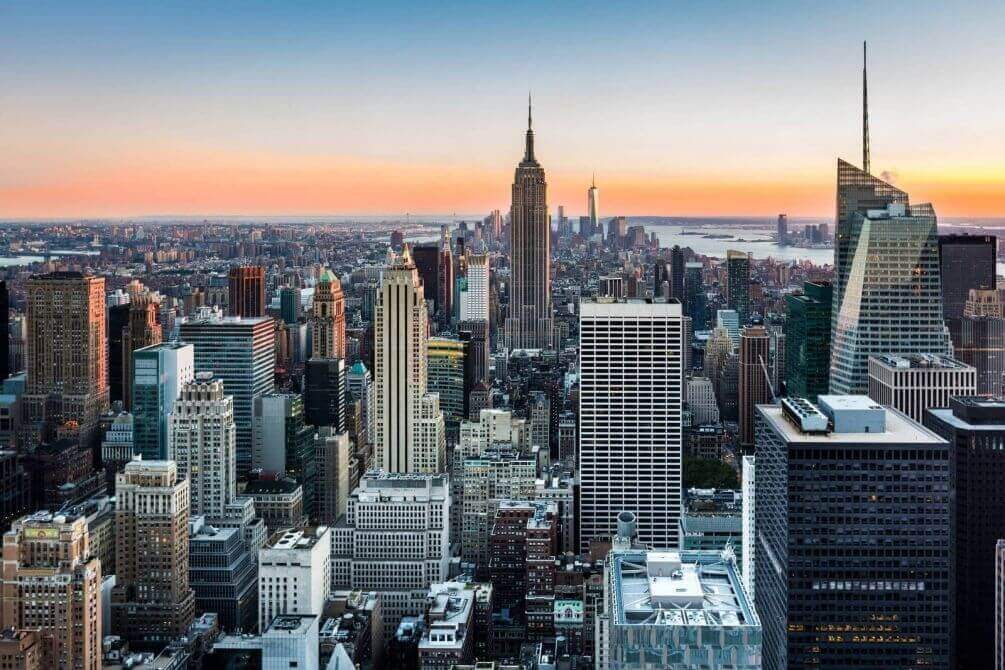 New York pri súmraku — celý dizajn