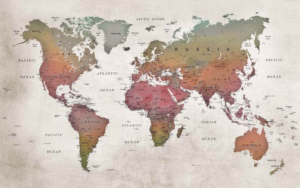 Zemitá mapa sveta — celý dizajn