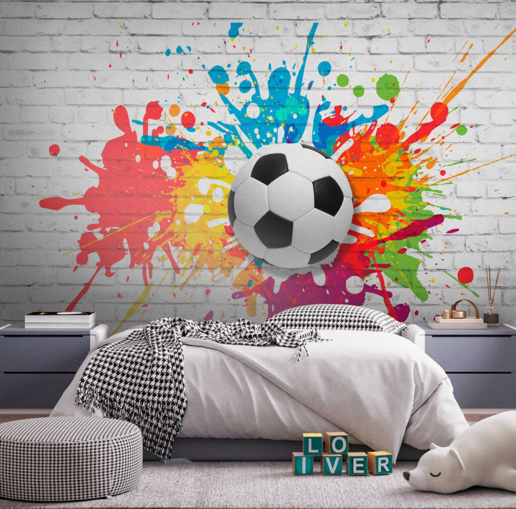 Futbal medzi farebnými škvrnami — interiér 5
