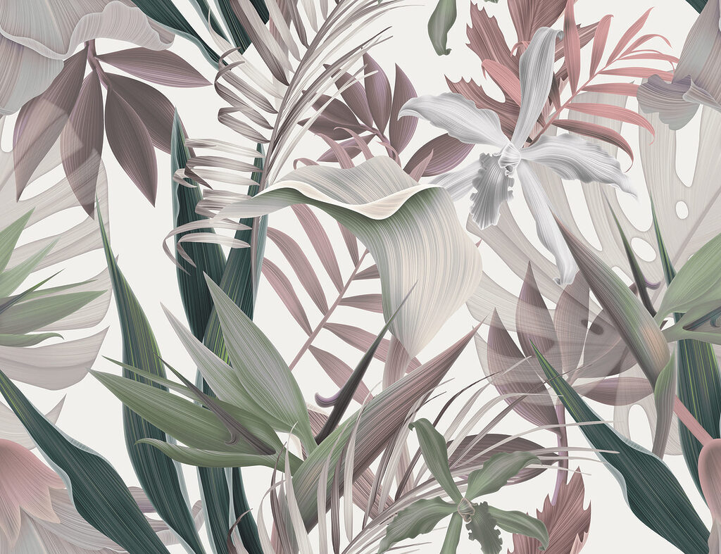 Orchidey medzi listami — celý dizajn