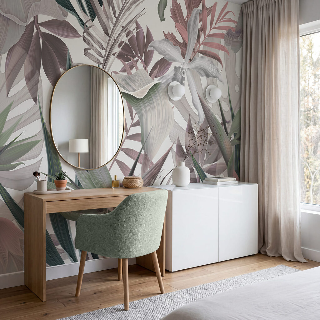 Orchidey medzi listami — interiér 2