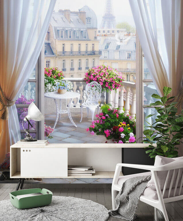 Paríž za bielymi záclonami — interiér 1