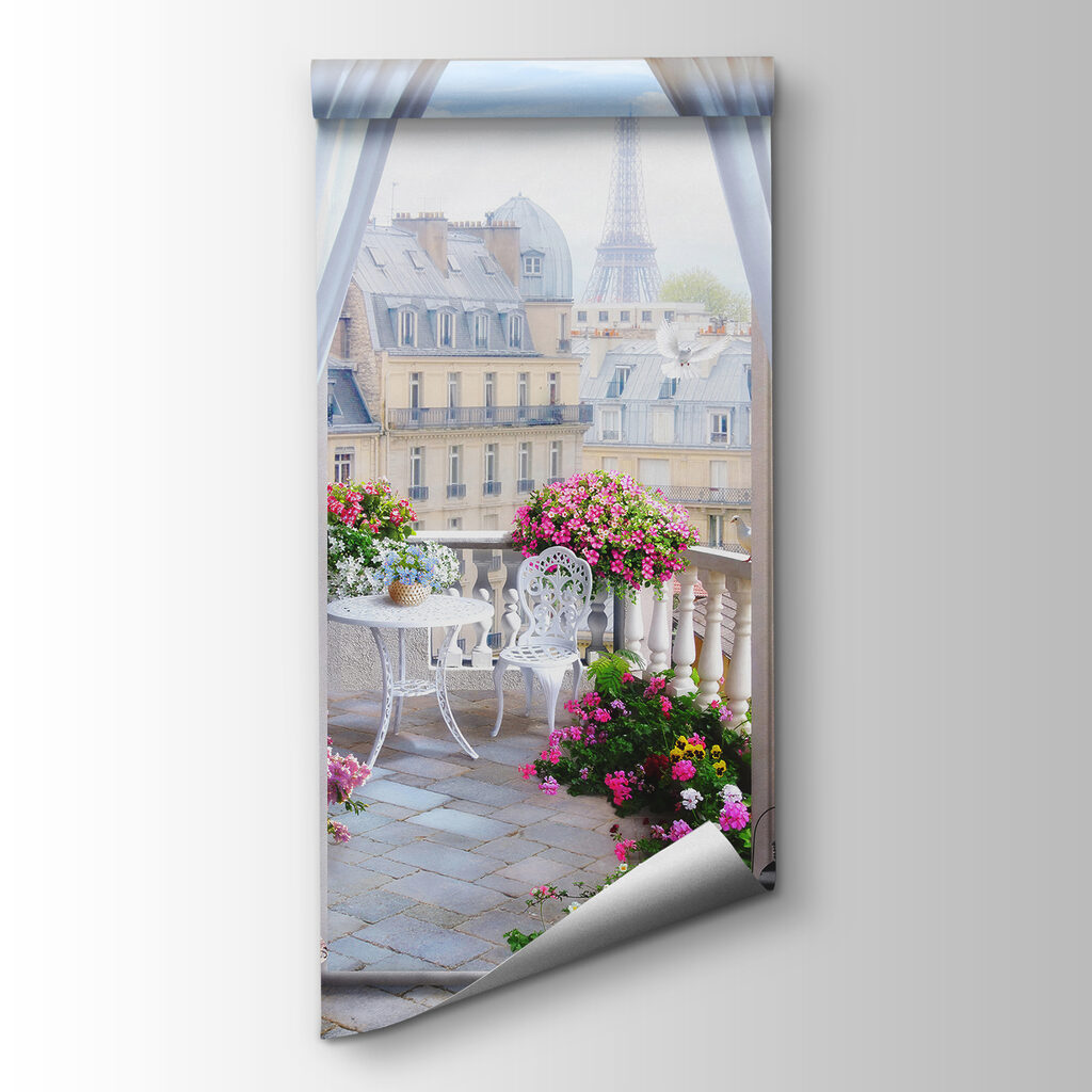 Paríž za bielymi záclonami — pohľad na tovar