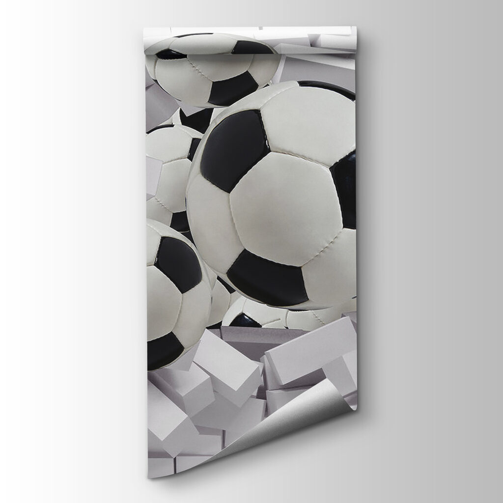 Futbalové lopty prerážajú tehly — pohľad na tovar