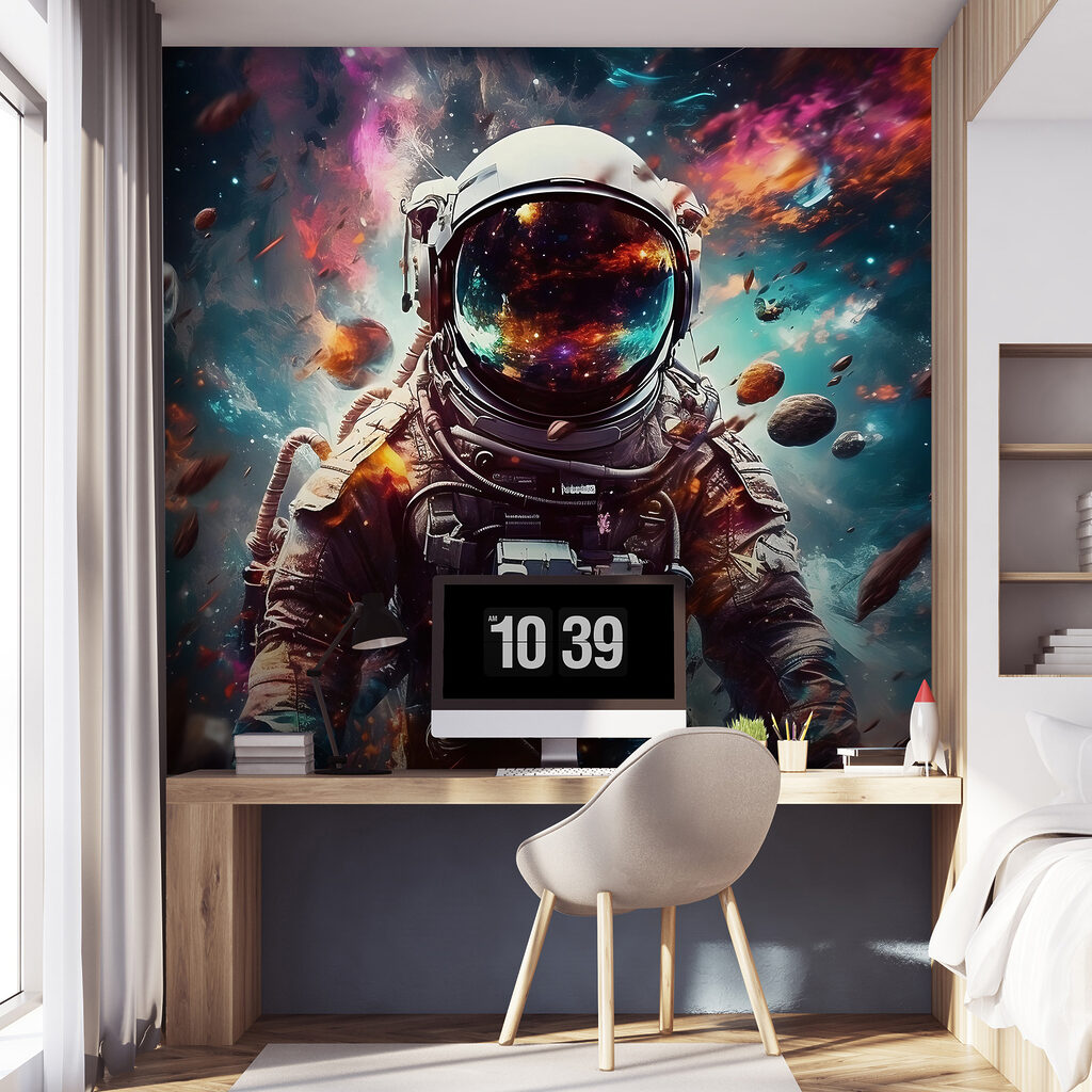 Astronaut v farebnej hmle — interiér 6