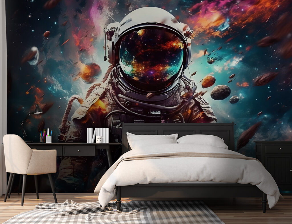 Astronaut v farebnej hmle — interiér 4
