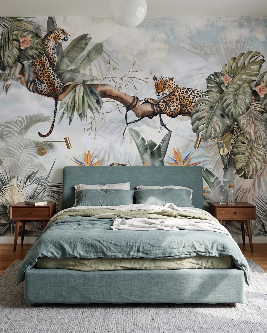 Leopardy medzi palmami — interiér 2