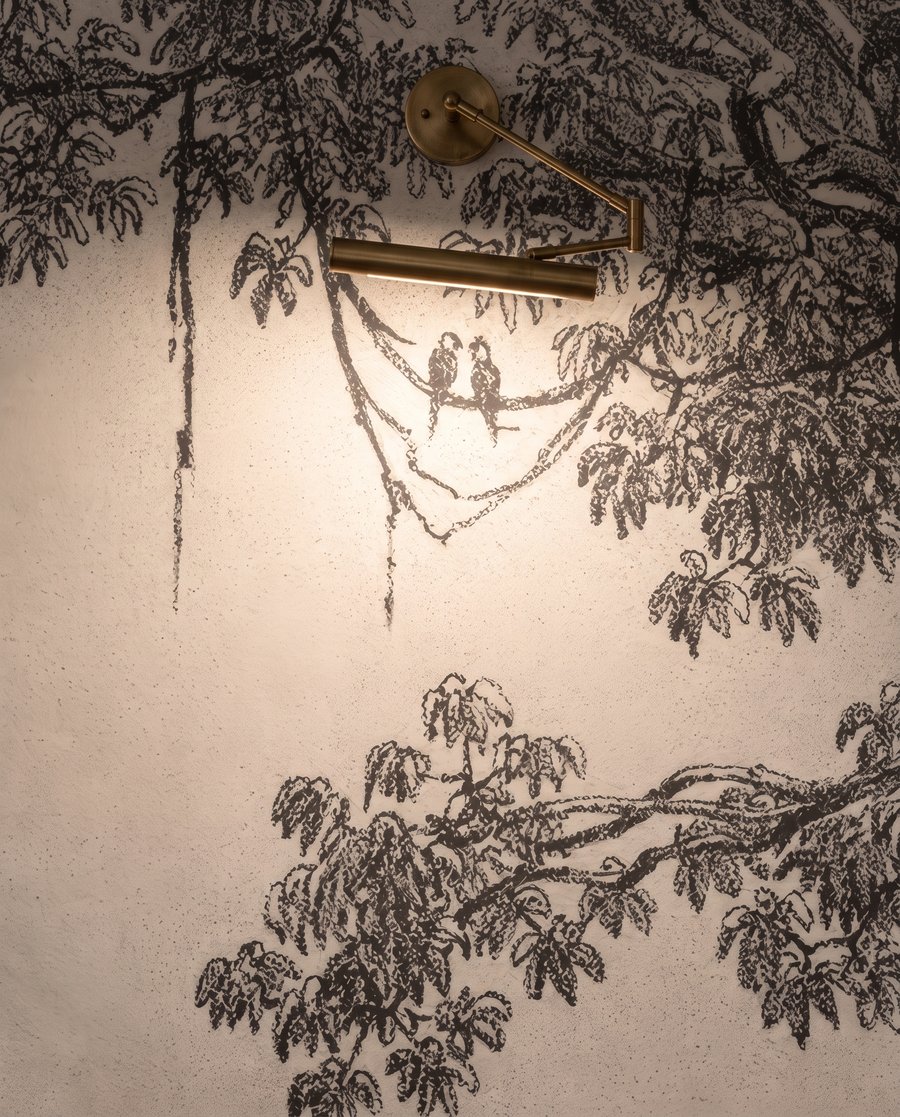 Prales v jemných líniách — detail
