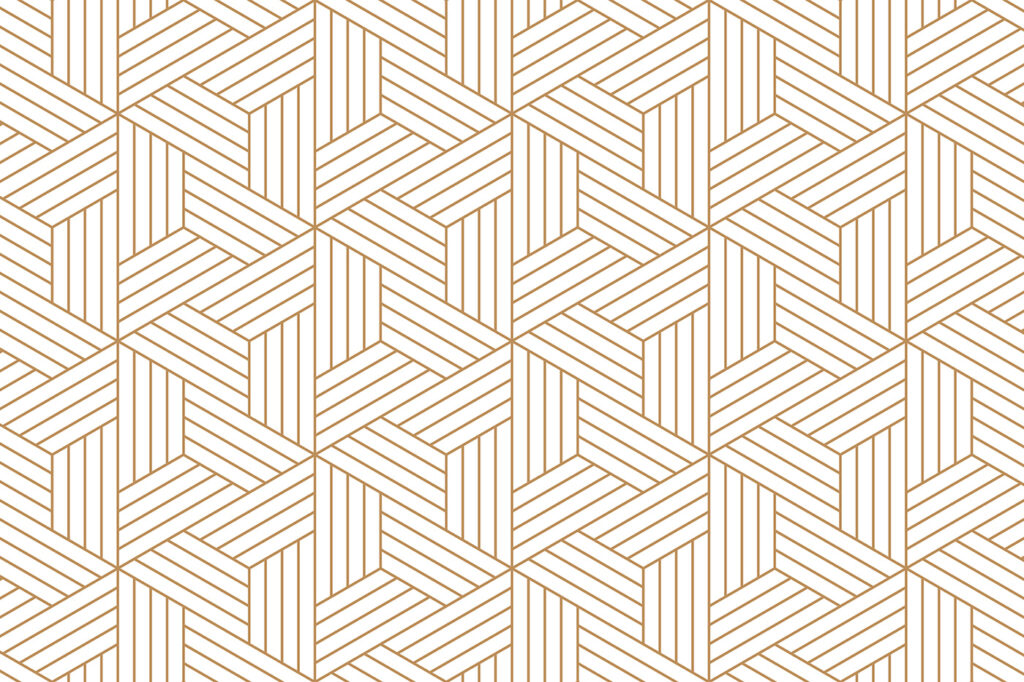 Zlaté geometrické vzory — celý dizajn