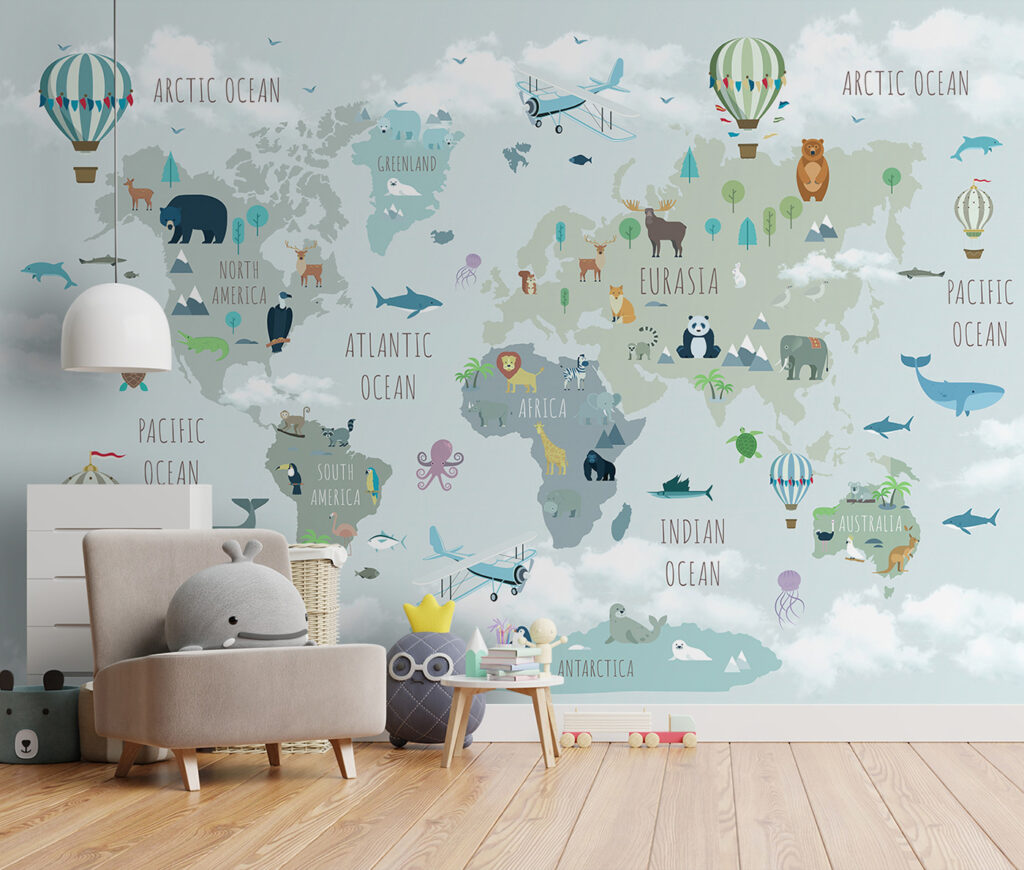 Zvieracia mapa sveta — interiér 3
