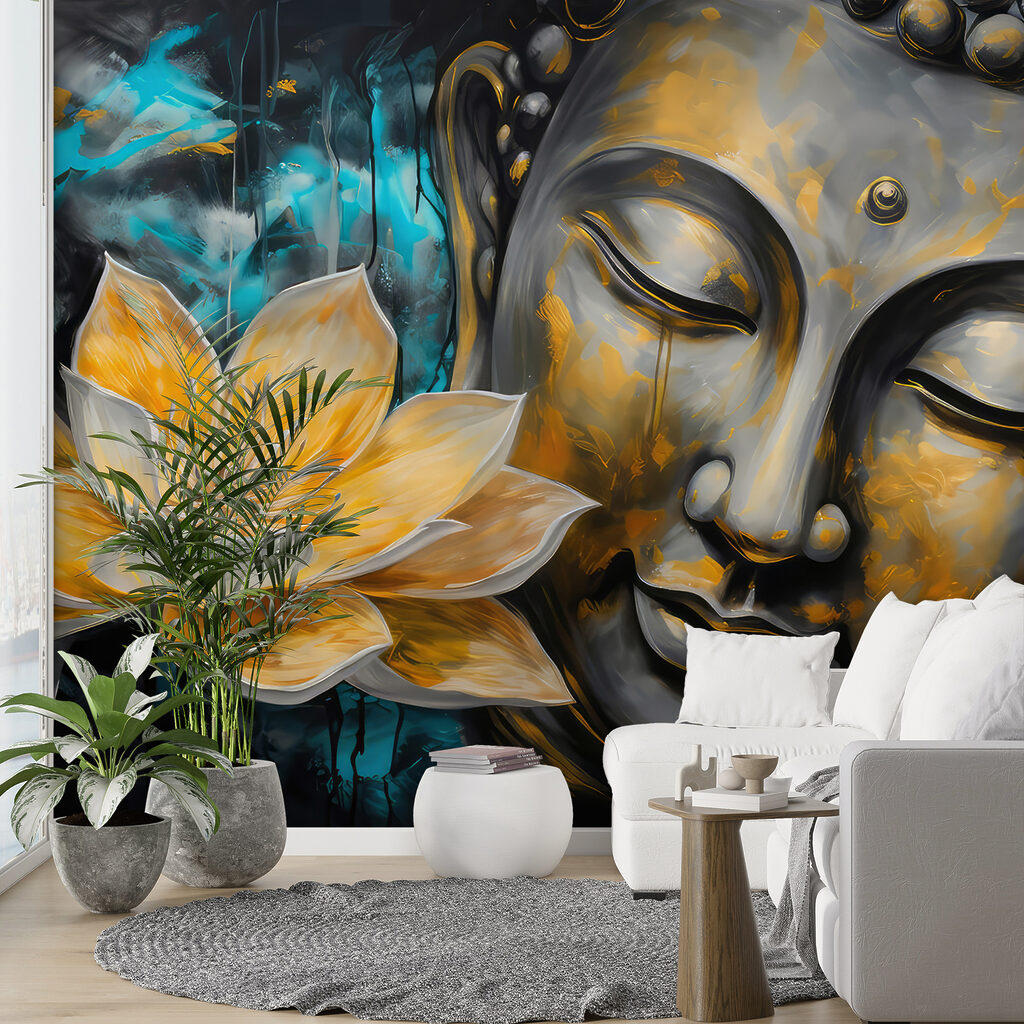 Budha so zlatým lotosom — interiér 3