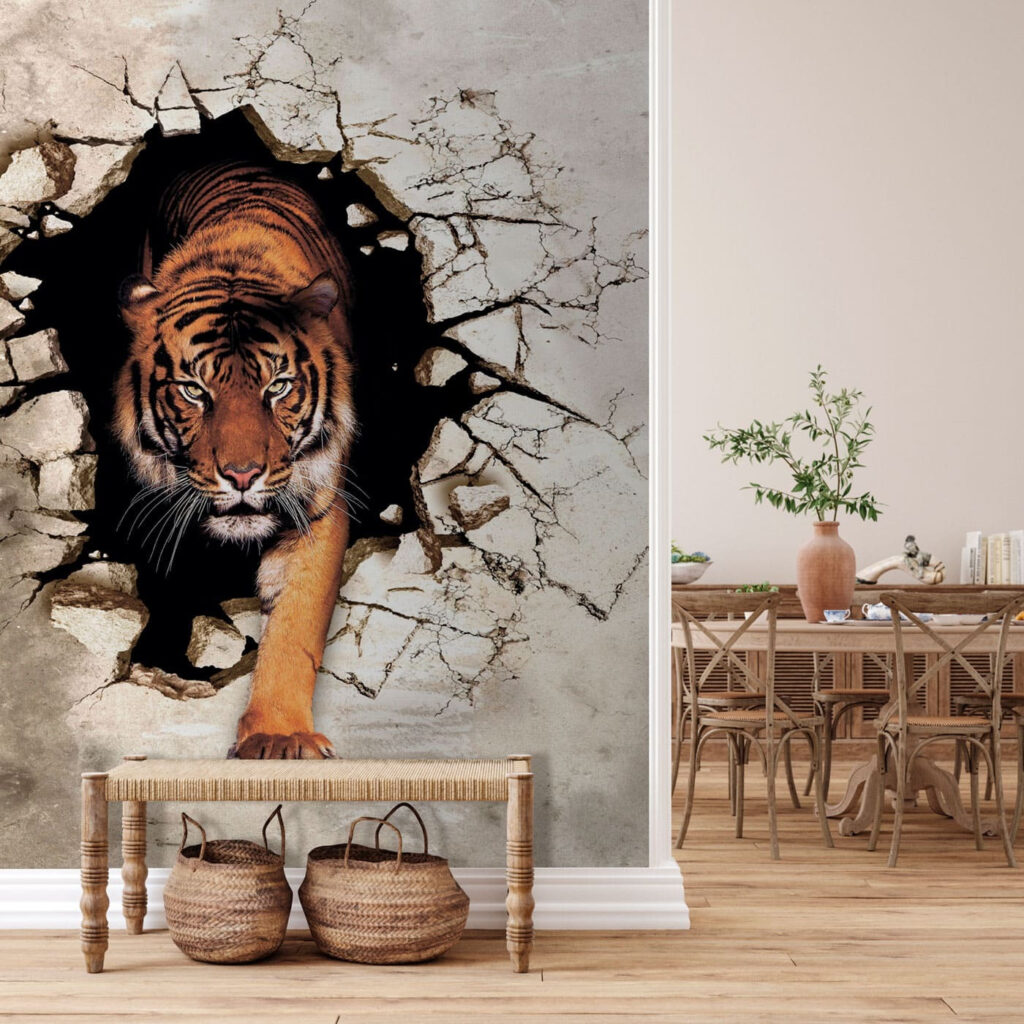 Tiger prichádza zo steny — interiér 2