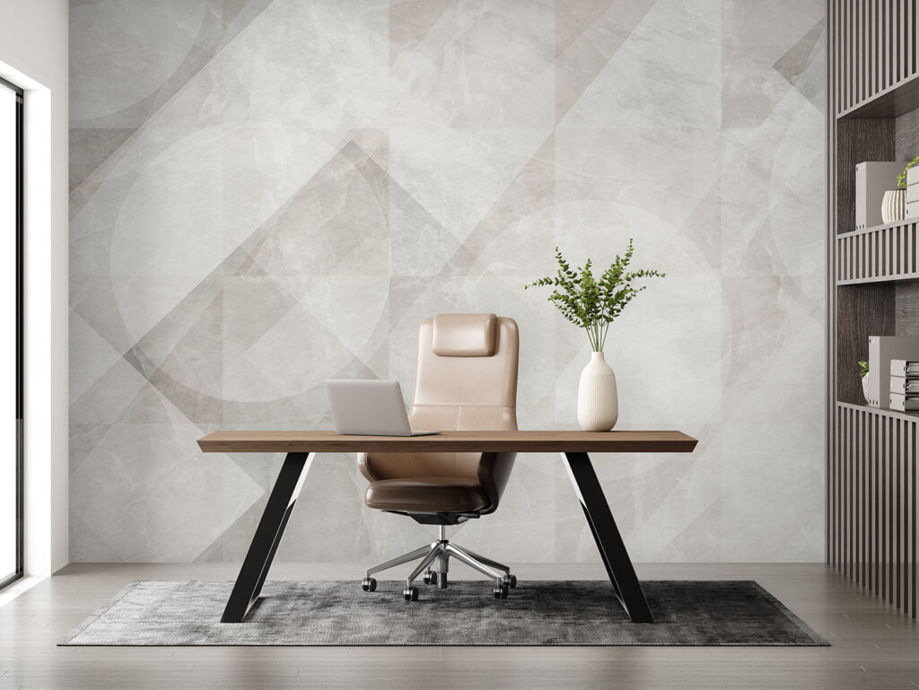 Sivé geometrické tvary — interiér 9