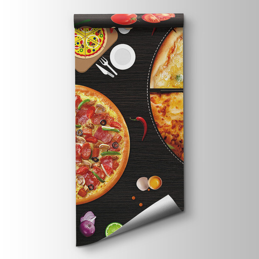 Pizze na tmavom pozadí — pohľad na tovar