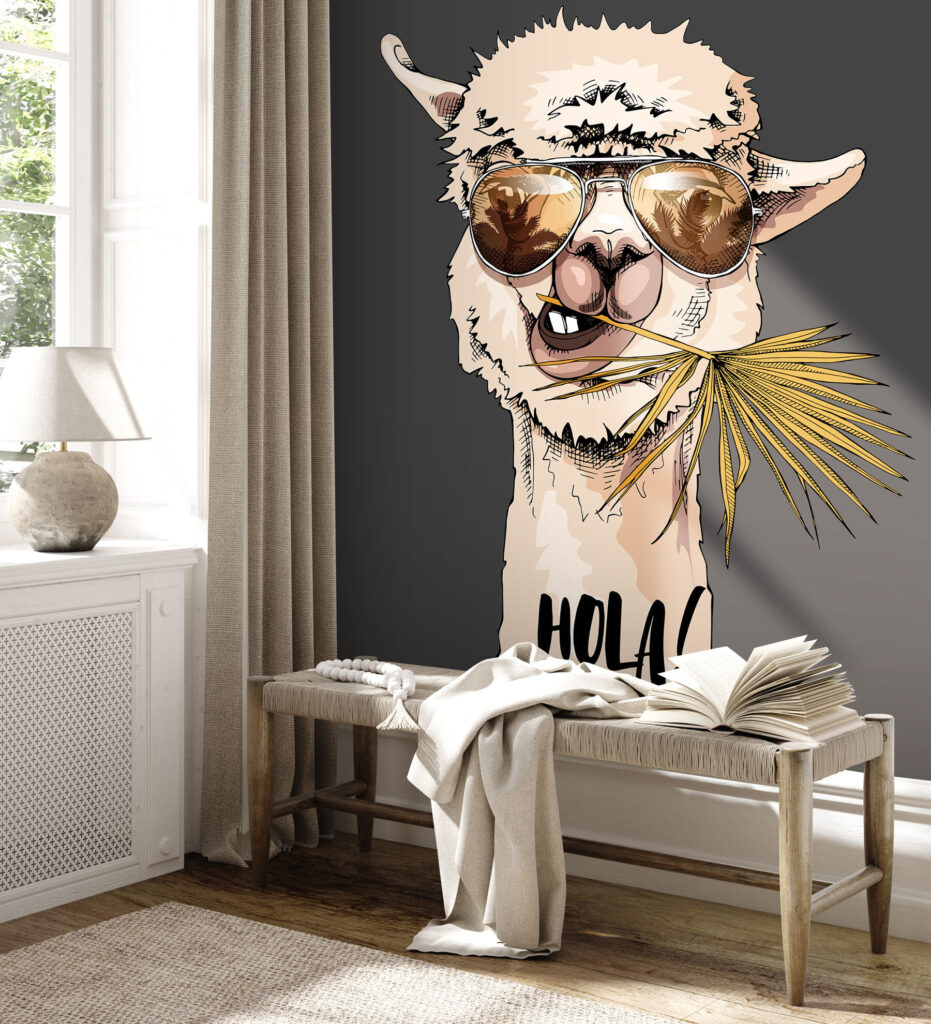 Lama so slnečnými okuliarmi — interiér 3