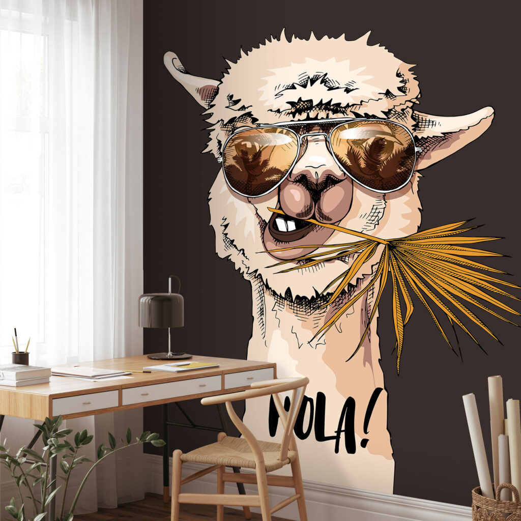 Lama so slnečnými okuliarmi — interiér 1