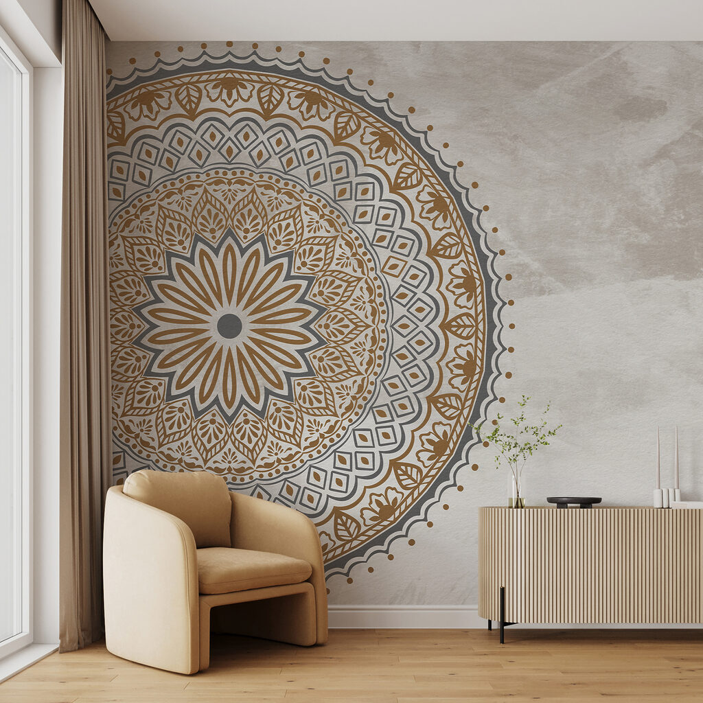 Okrúhly ornament na okraji — interiér 3