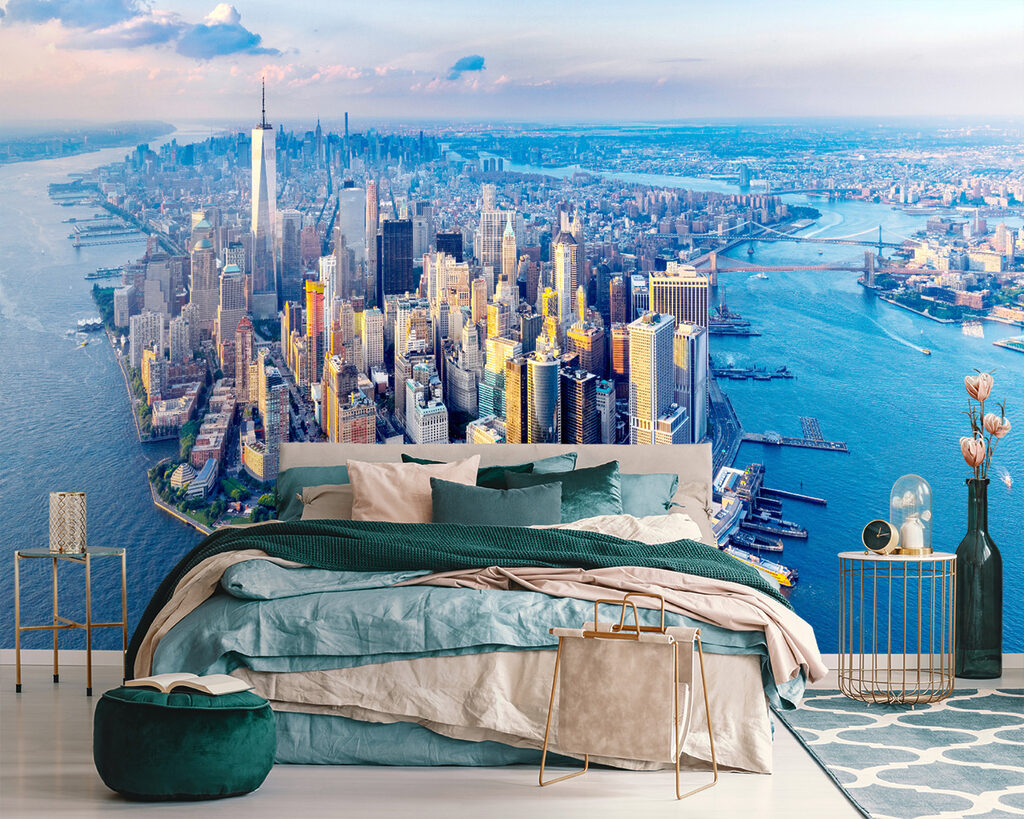 Manhattan nad vodou v interiéri