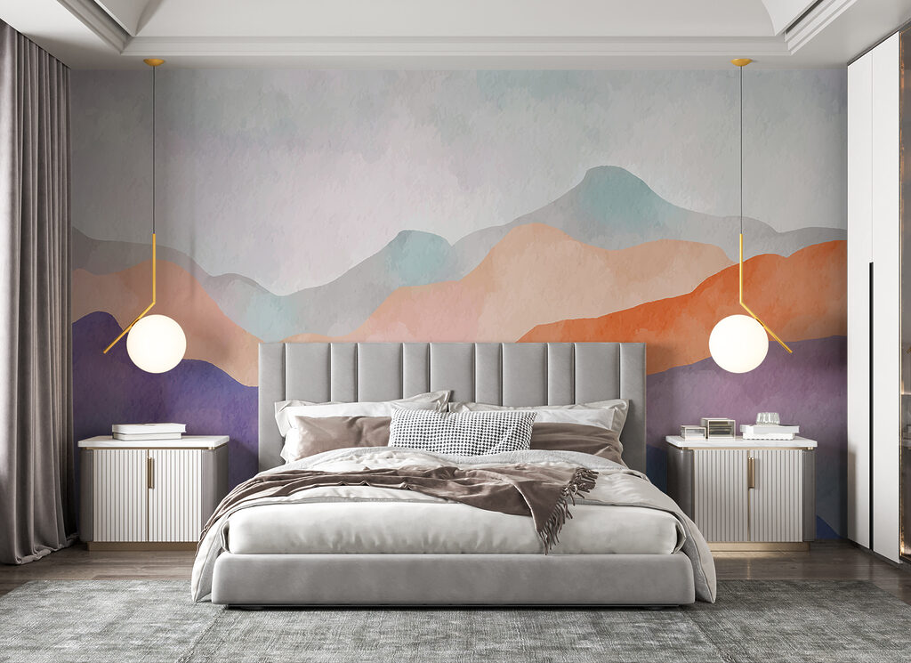 Fialové hory, oranžový horizont — interiér 2