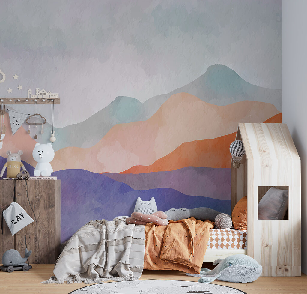 Fialové hory, oranžový horizont — interiér 4